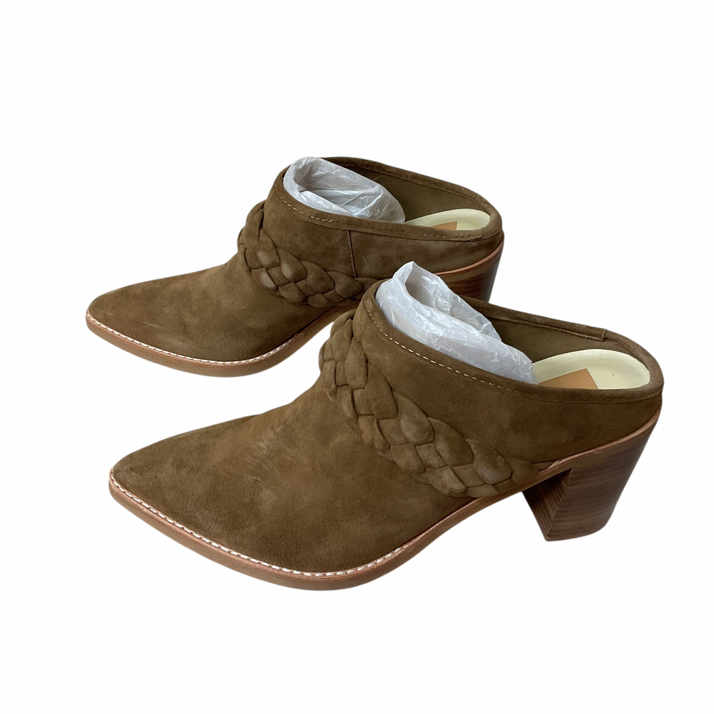 Comfortable Dress Shoes Comfortable Stiletto Sandals Shoes Heels Block By Dolce Vita In Brown, Size: 8.5