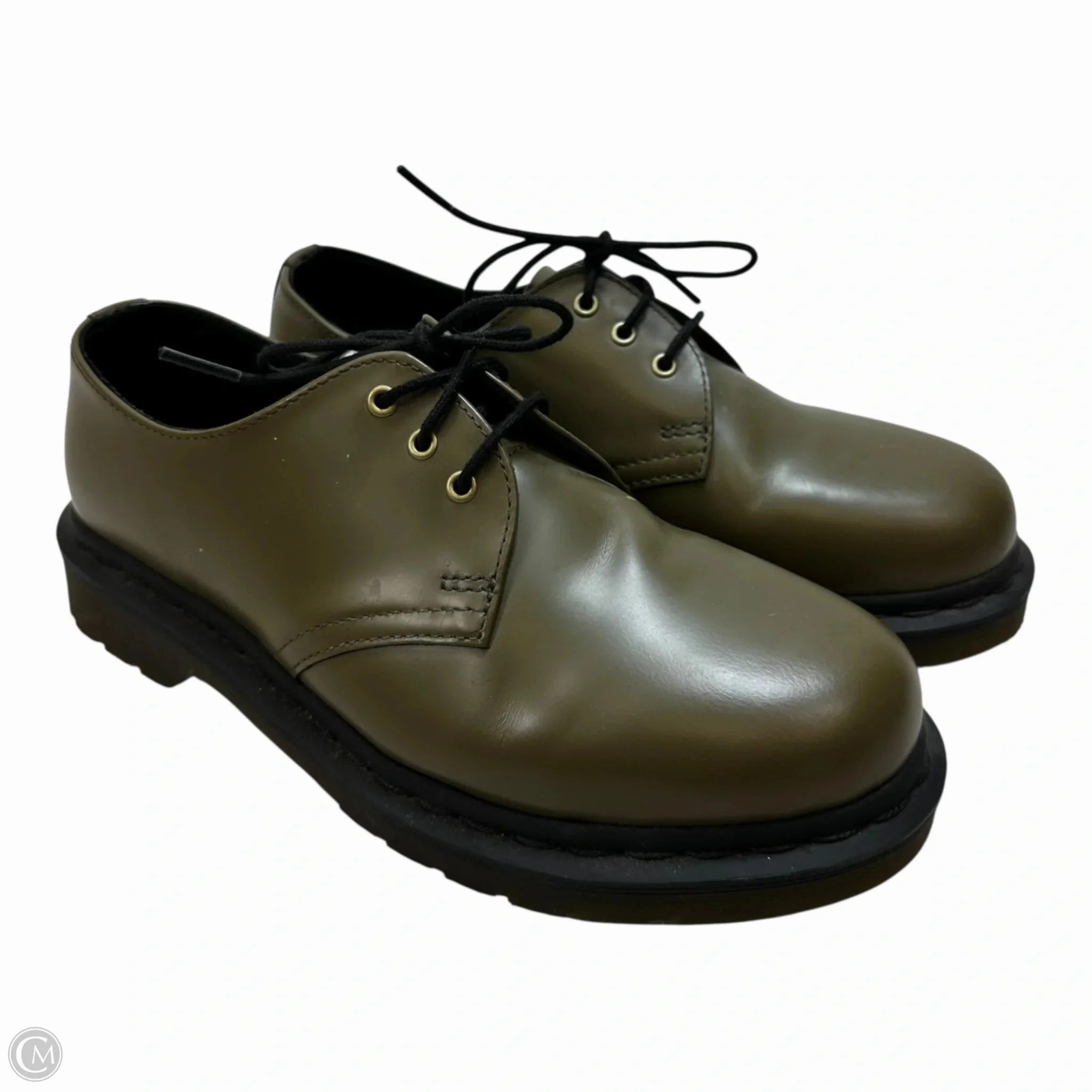 synthetic material Heeled Sandals Shoes Heels Block By Dr Martens In Green, Size: 7