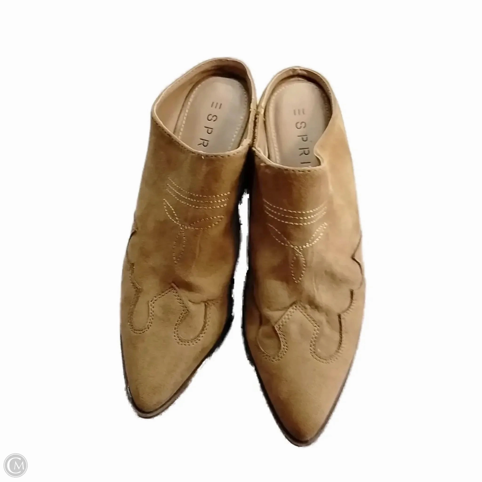 Supportive Shoes Heels Block By Esprit In Brown, Size: 6.5