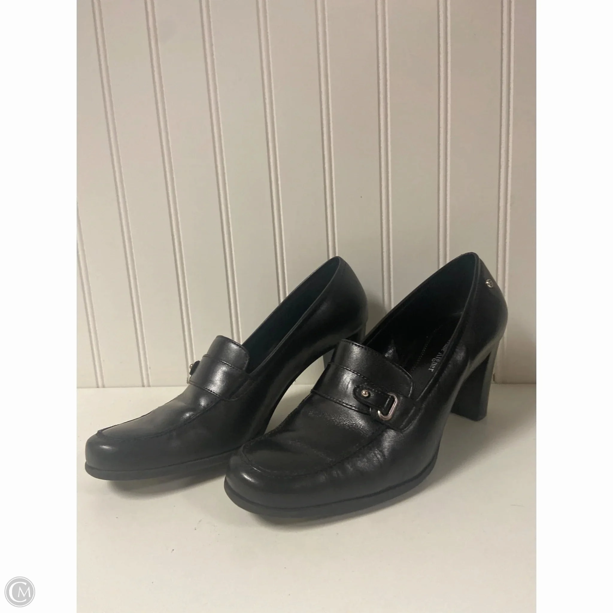 Comfortable Stilettos Shoes Heels Block By Etienne Aigner In Black, Size: 7.5