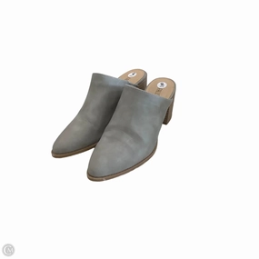 Dressy Sandals Textured Surface Shoes Heels Block By Falls Creek In Grey, Size: 8