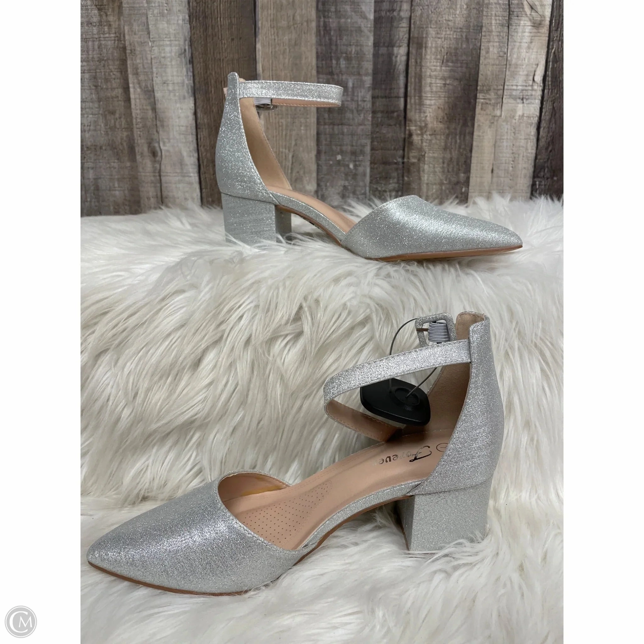 Smooth Soles Comfortable Dress Shoes Shoes Heels Block By Forever In Silver, Size: 7