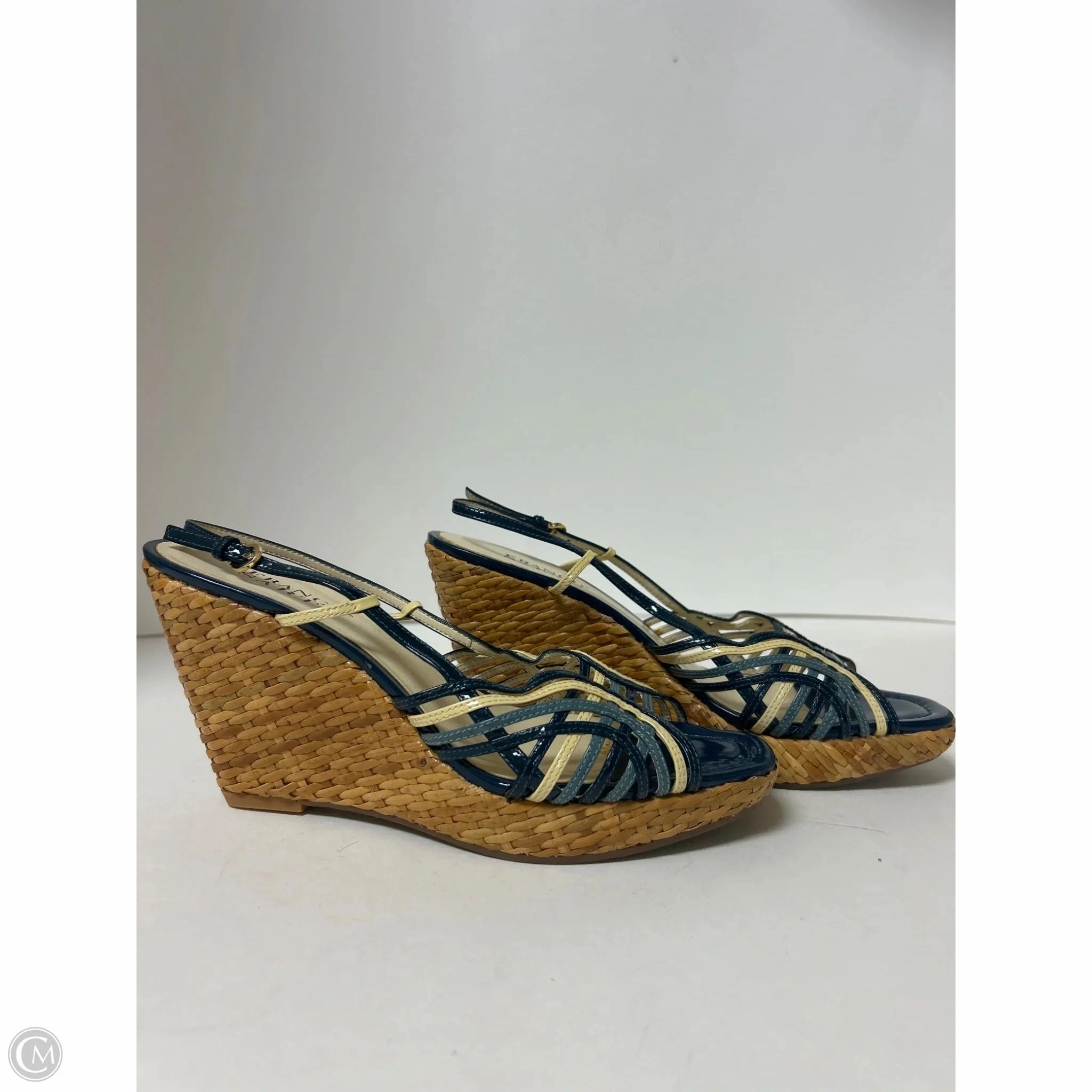 Sporty Heeled Shoes Dressy Stilettos Shoes Heels Block By Franco Sarto In Blue, Size: 6.5