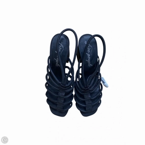 Classic Sandals Natural Material Shoes Heels Block By Free People In Black, Size: 9.5