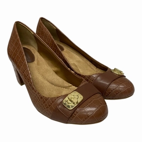 SHOES HEELS BLOCK by GIANI BERNINI In BROWN, Size: 7.5 Cushioned Retro Platform Heels