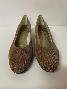 Shoes Heels Block By Hush Puppies In Rose Gold, Size: 12 Natural Material Bridal Flats and Heels