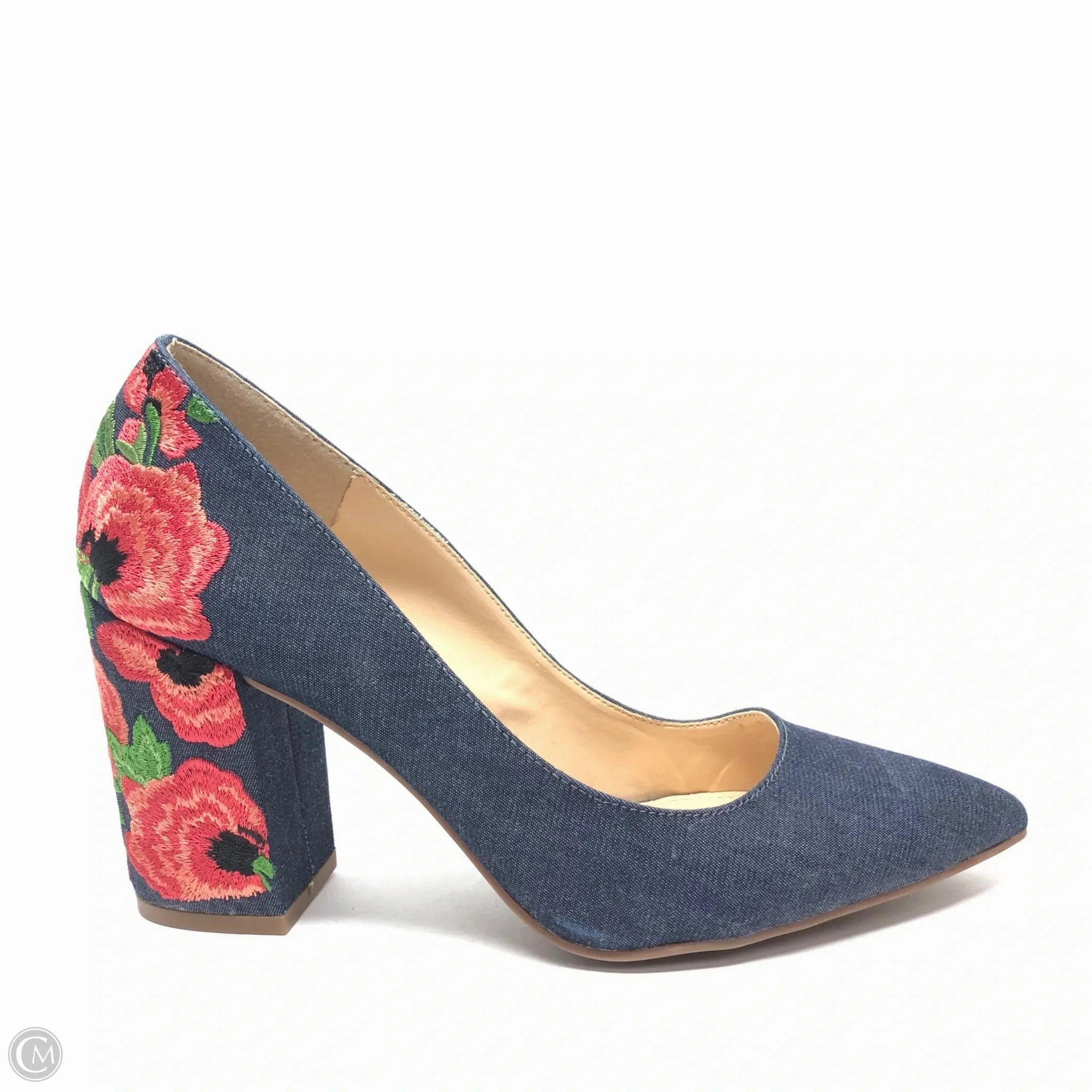 Shoes Heels Block By Jessica Simpson In Blue, Size: 7 Round Toe