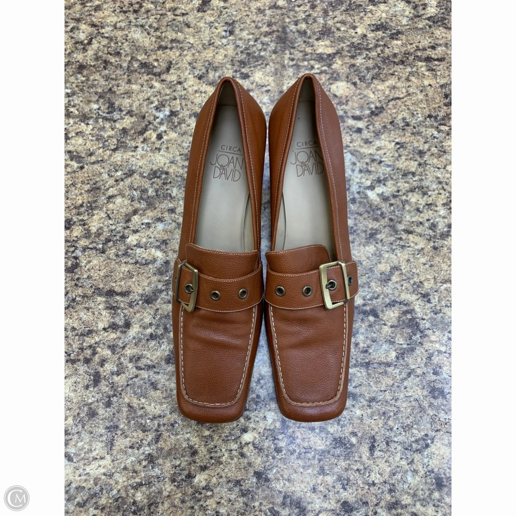 Professional Office Shoes Classic Footwear Shoes Heels Block By Joan And David In Brown, Size: 9