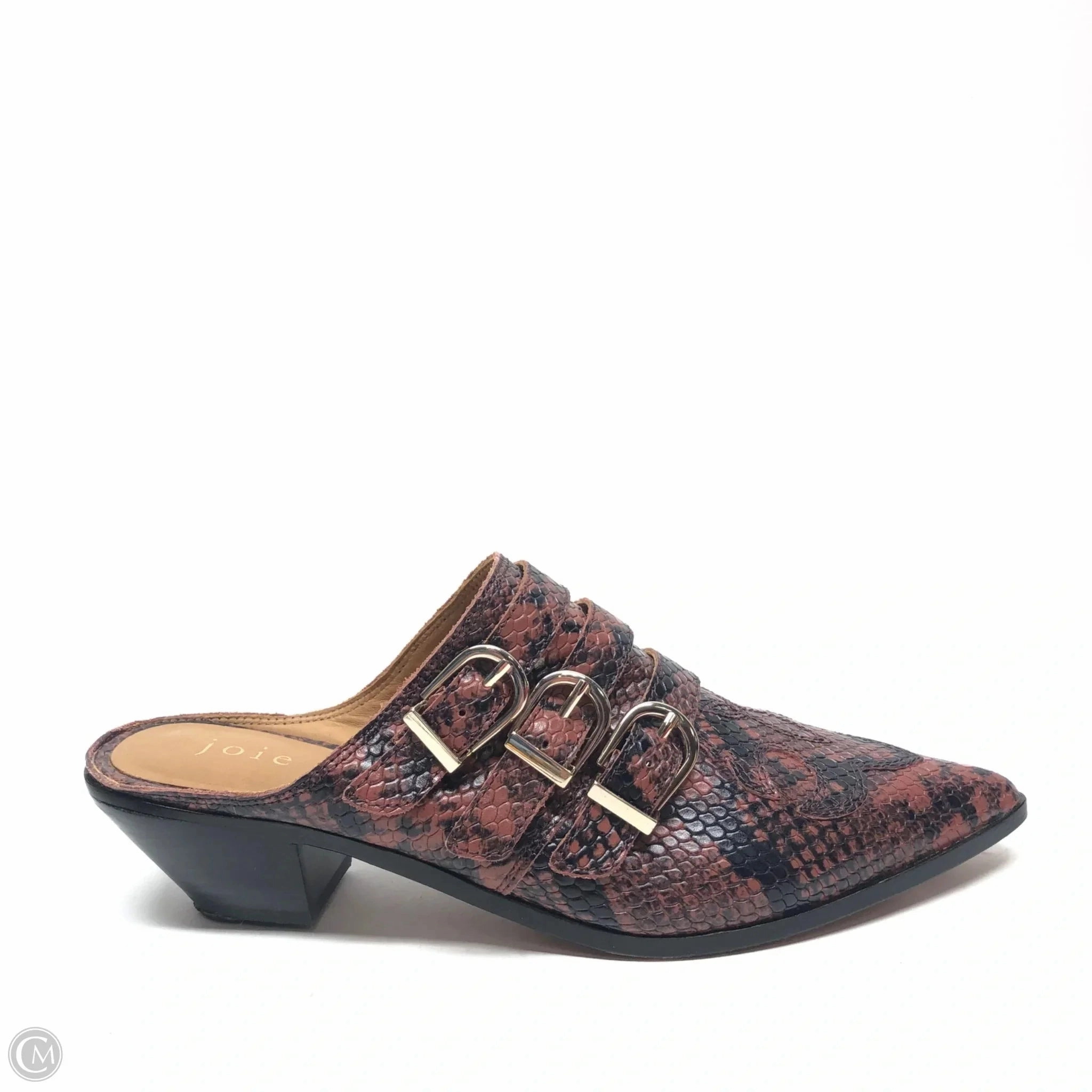 Shoes Heels Block By Joie In Animal Print, Size: 8.5 Ankle Strap Heels