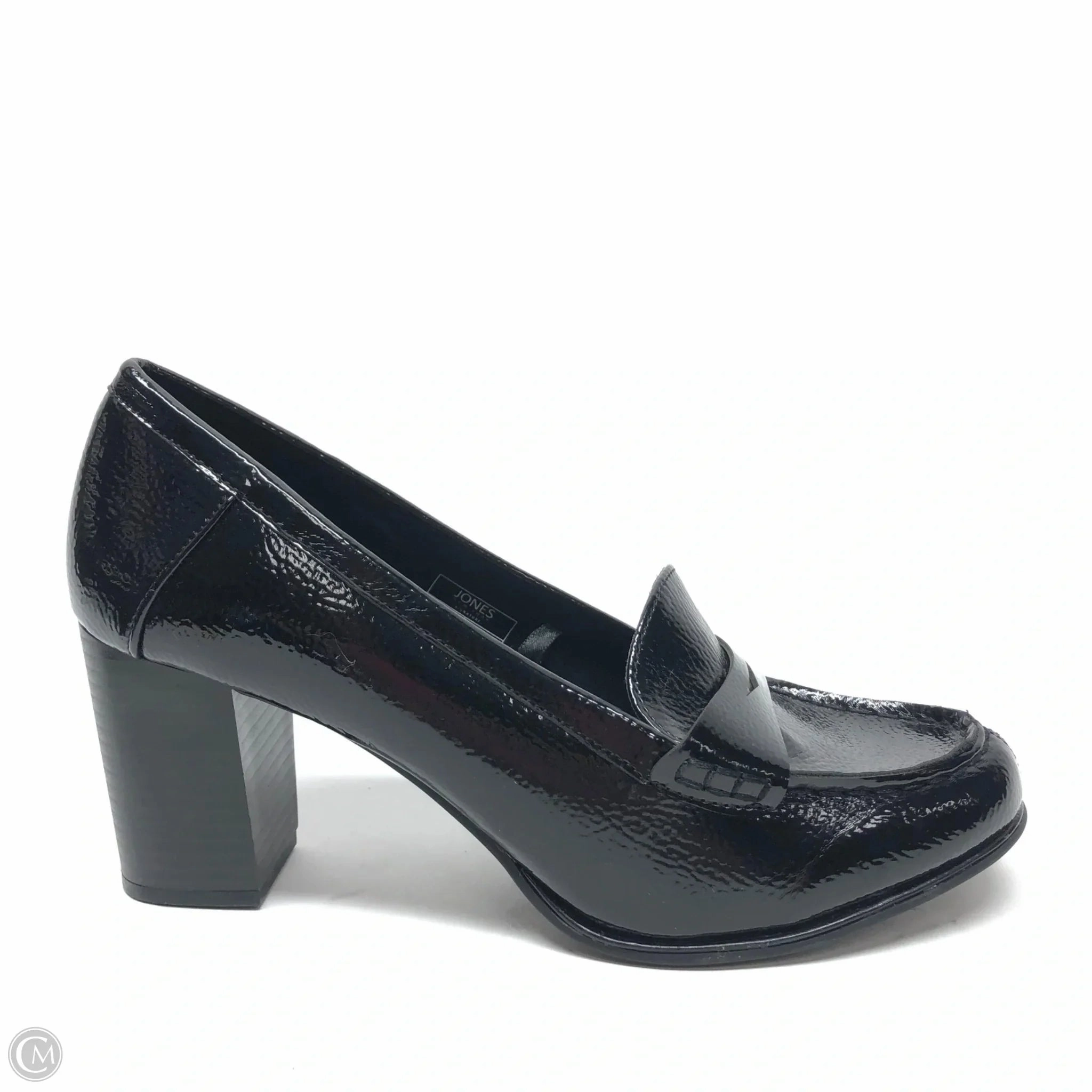 Good elasticity Leather Heeled Sandals Shoes Heels Block By Jones New York In Black, Size: 9