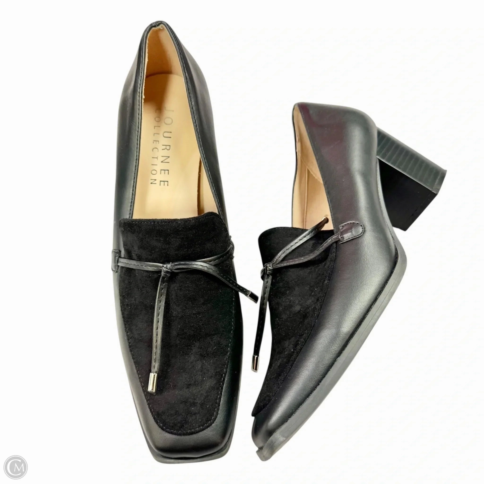 Shoes Heels Block By Journee In Black, Size: 9 Summer Heels