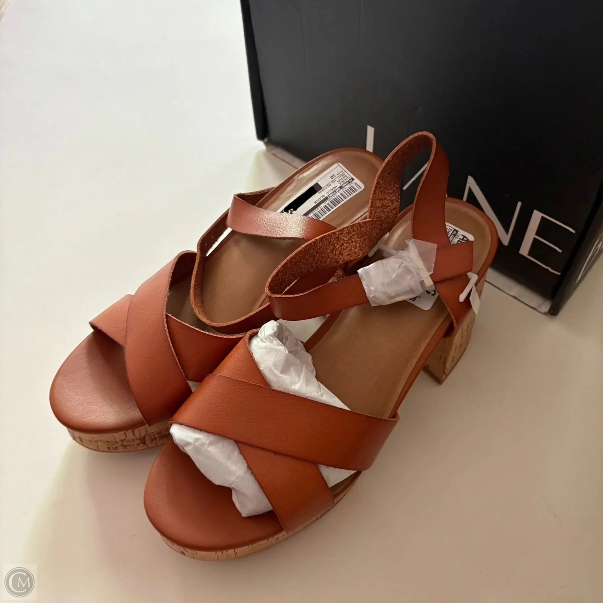 Christmas Party Heels Shoes Heels Block By Lane Bryant In Brown, Size: 10