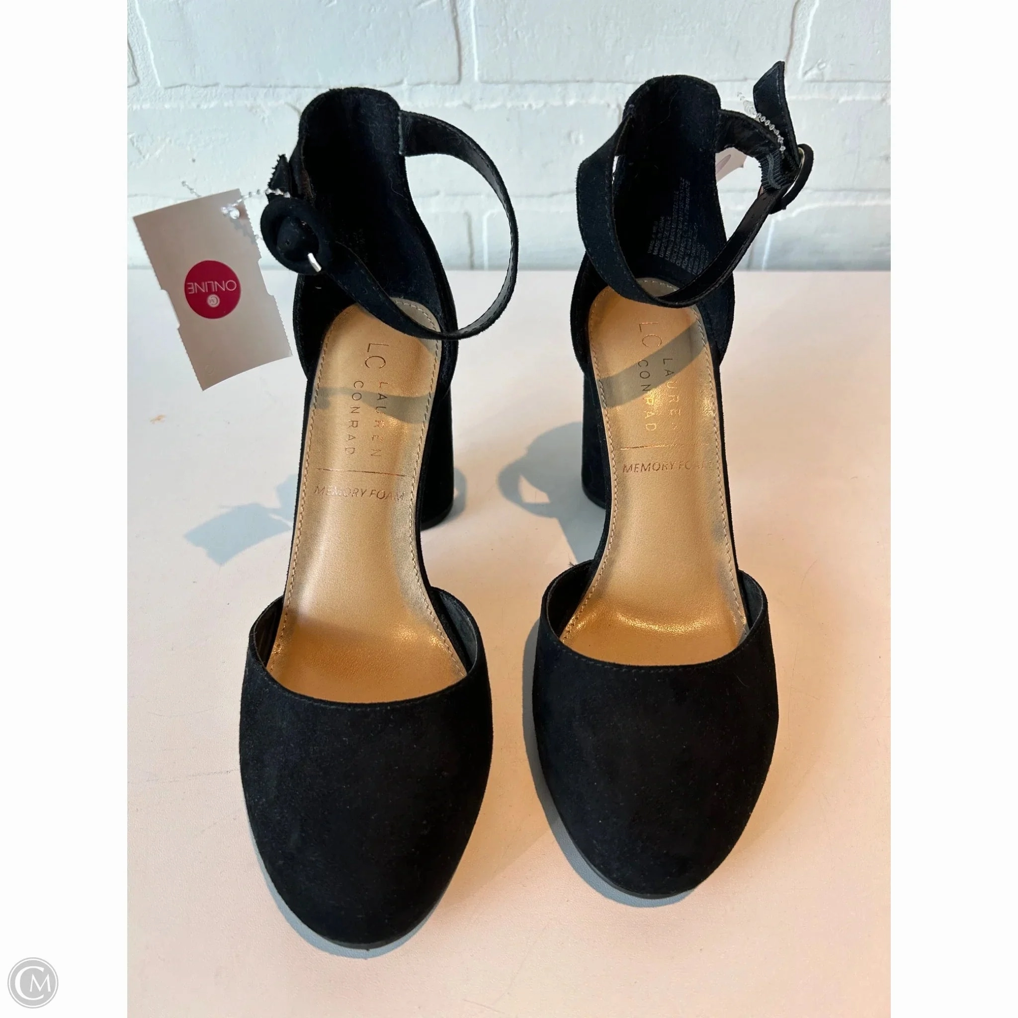 Traction pattern High Heel Sandals for Weddings Shoes Heels Block By Lc Lauren Conrad In Black, Size: 8