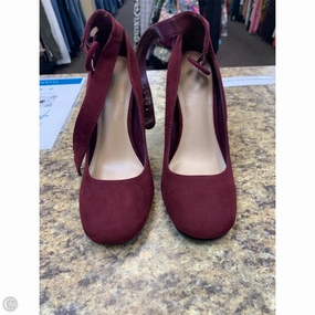 Shoes Heels Block By Lc Lauren Conrad In Maroon, Size: 8 Good Grip Chunky Heel