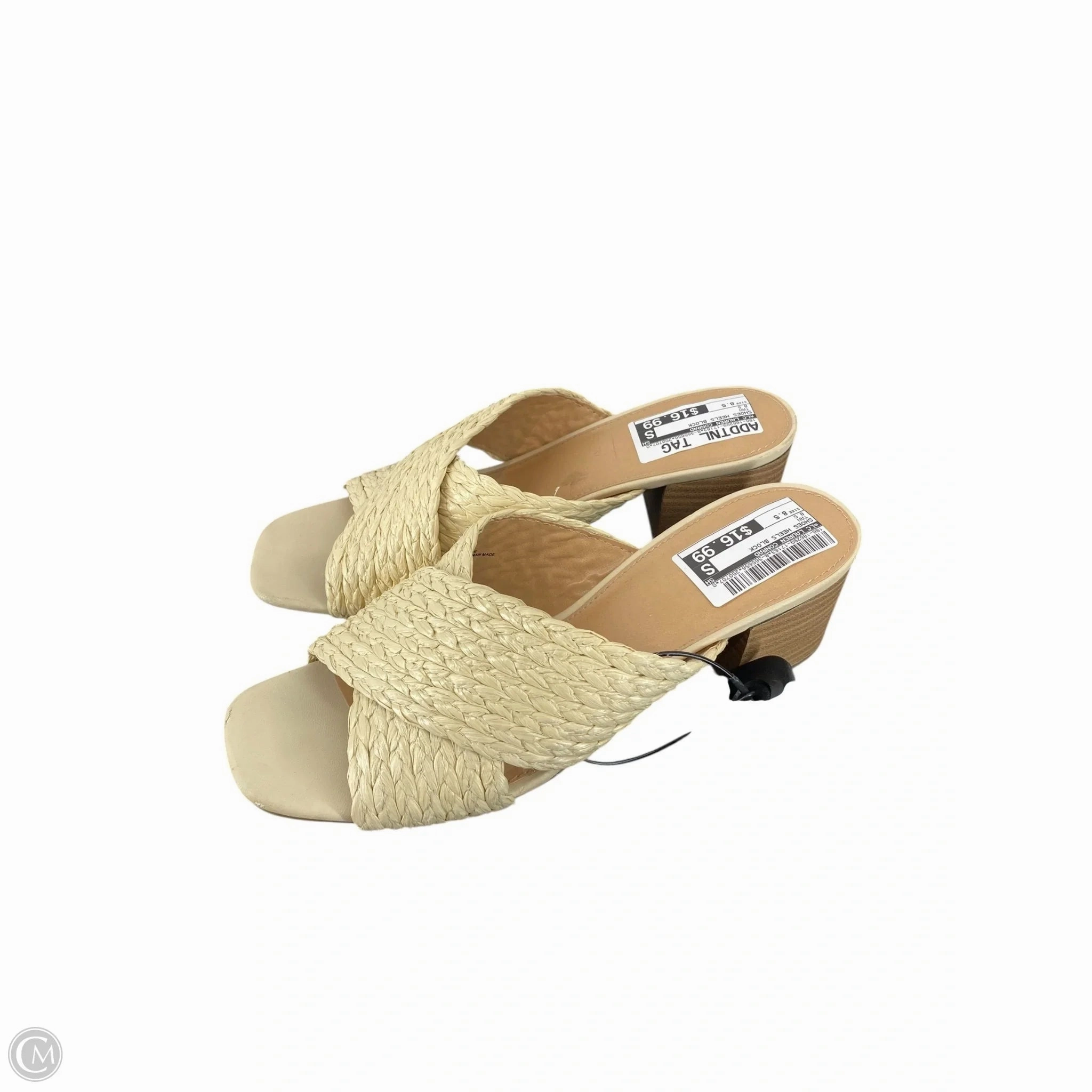 Shoes Heels Block By Lc Lauren Conrad In Tan, Size: 8.5 Classic Wedding Heels Comfortable Soles