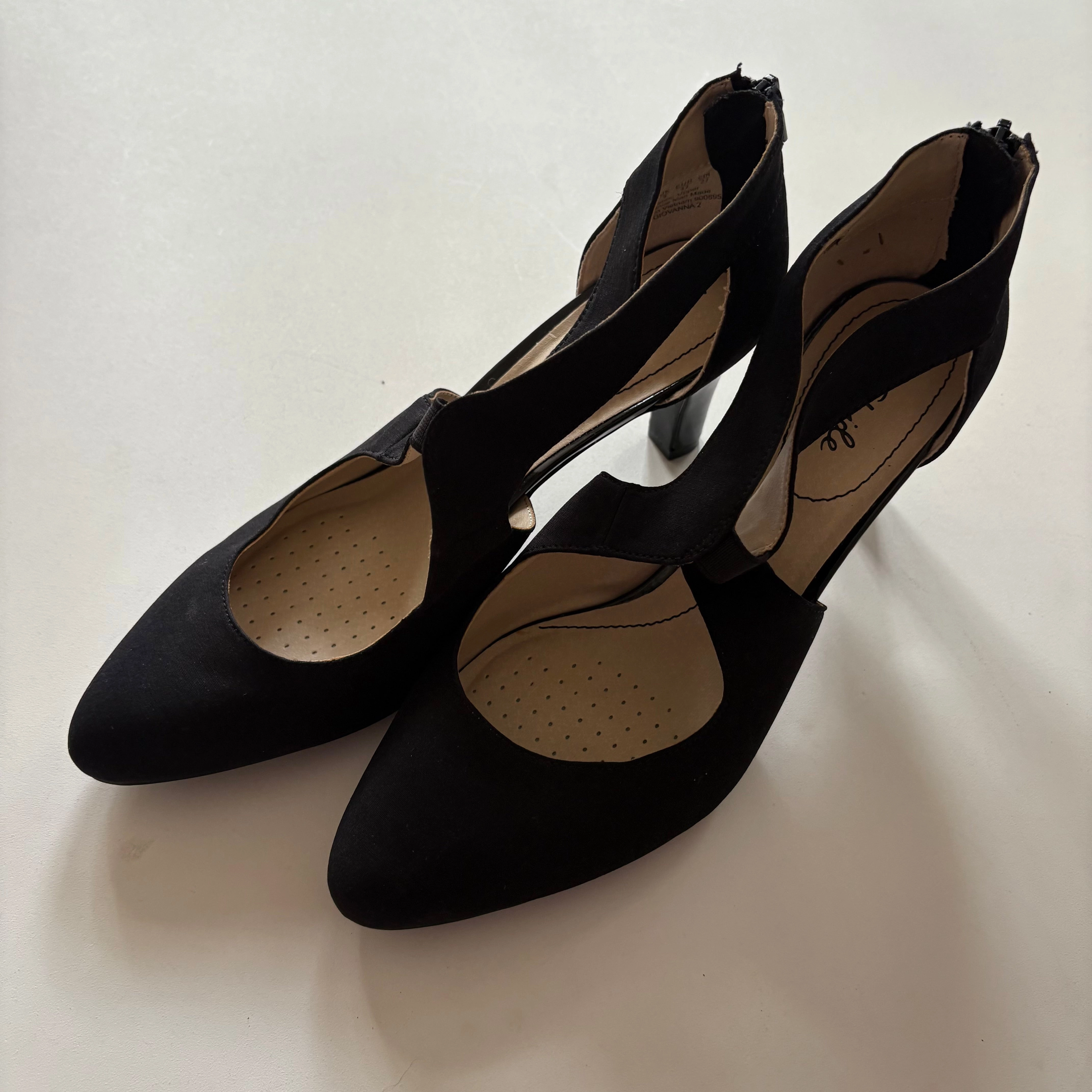 Shoes Heels Block By Life Stride In Black, Size: 11 Retro Bridal Shoes