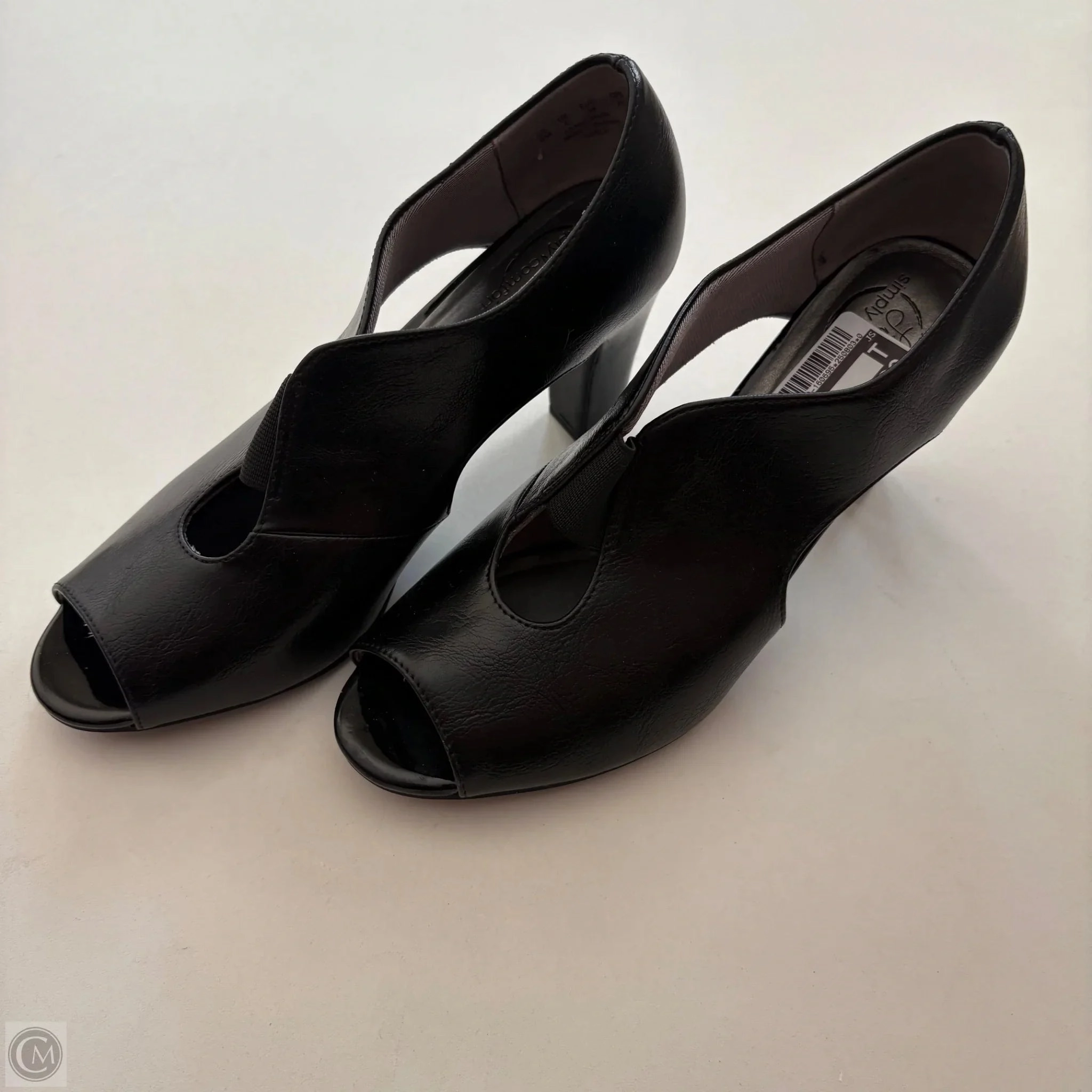 Shoes Heels Block By Life Stride In Black, Size: 8 Bold Open Toe Heels Formal Pumps