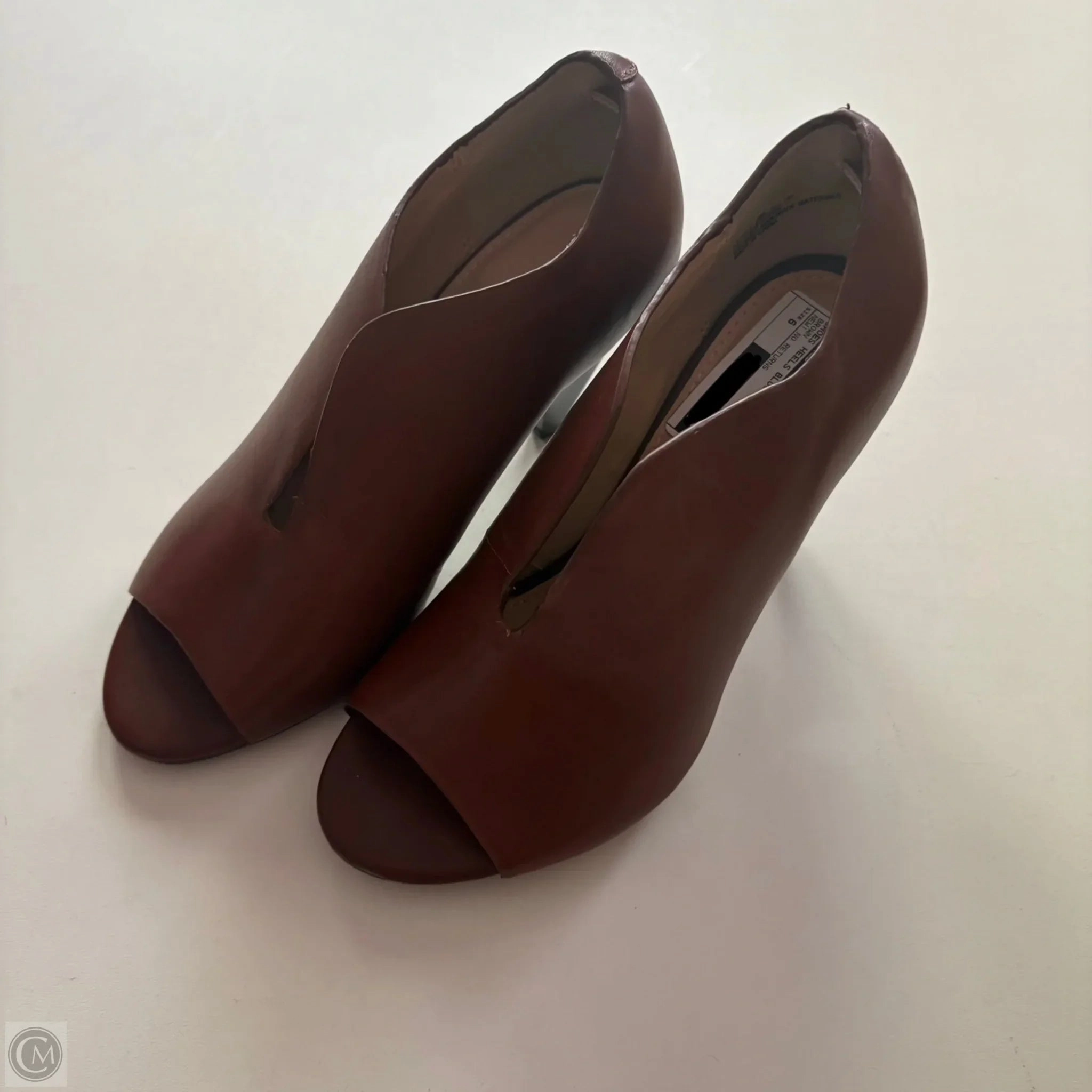 Comfortable Heels for Work Shoes Heels Block By Limited In Brown, Size: 6