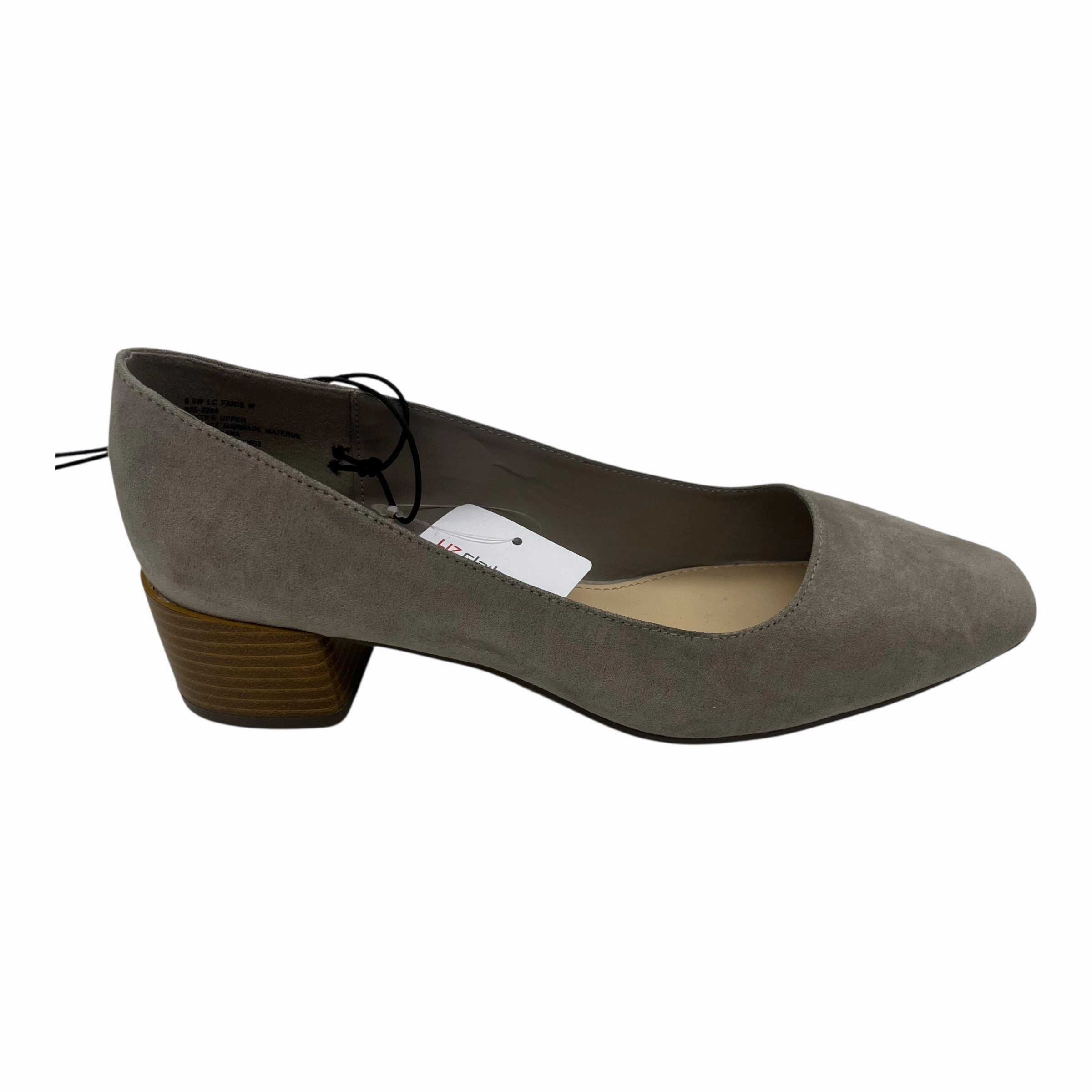 SHOES HEELS BLOCK by LIZ CLAIBORNE In GREY, Size: 9.5 Stacked Heel