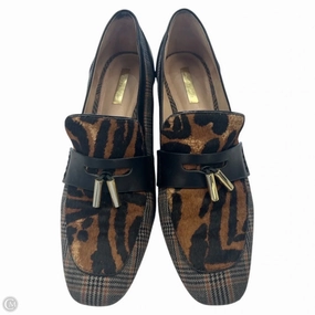 Elegant Slip-On Heels Shoes Heels Block By Louise Et Cie In Plaid Pattern, Size: 11