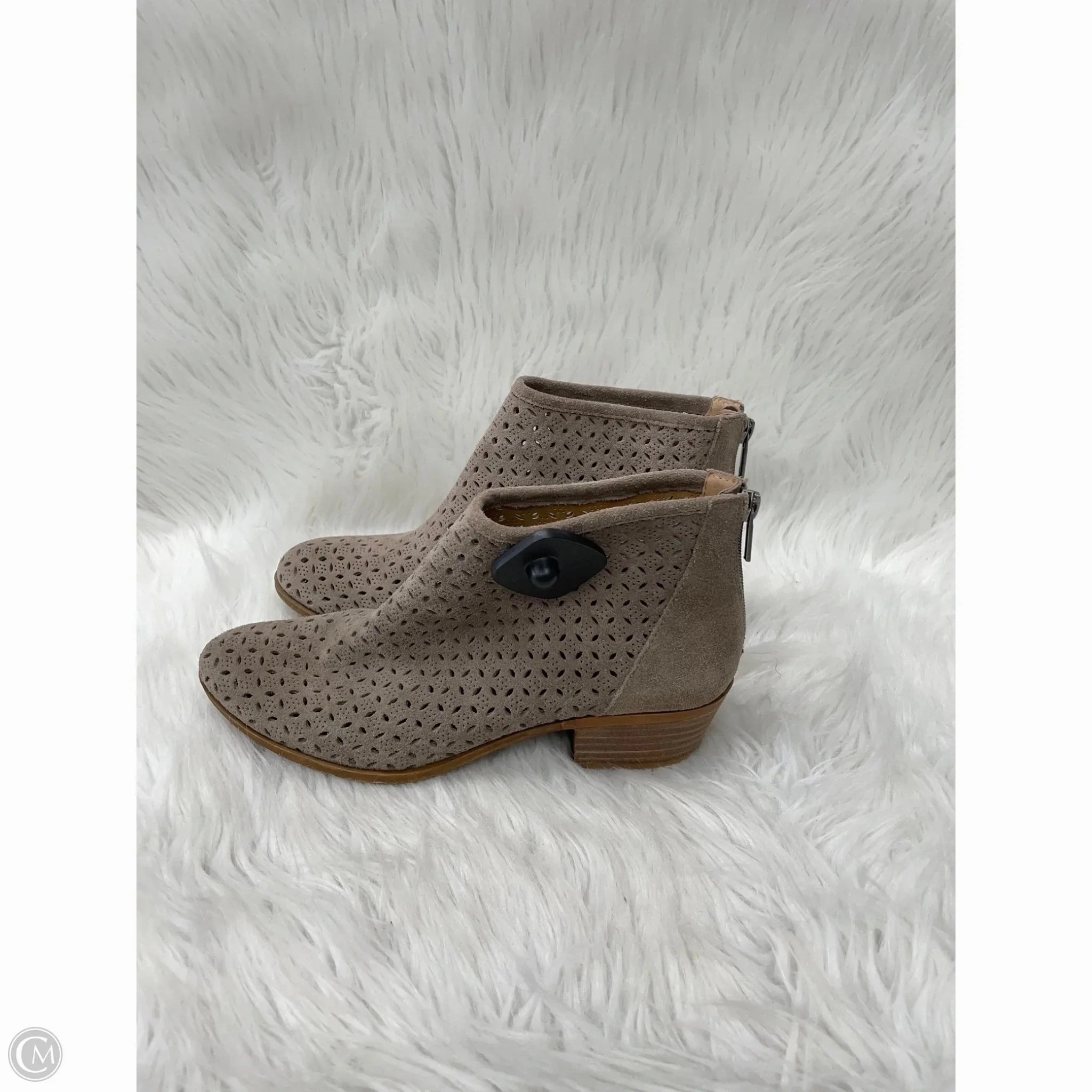 Shoes Heels Block By Lucky Brand In Grey & Tan, Size: 9 Wedding Shoes Luxury boots
