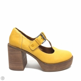 Bold Stilettos Classic Black Heels Shoes Heels Block By Lucky Brand In Yellow, Size: 6