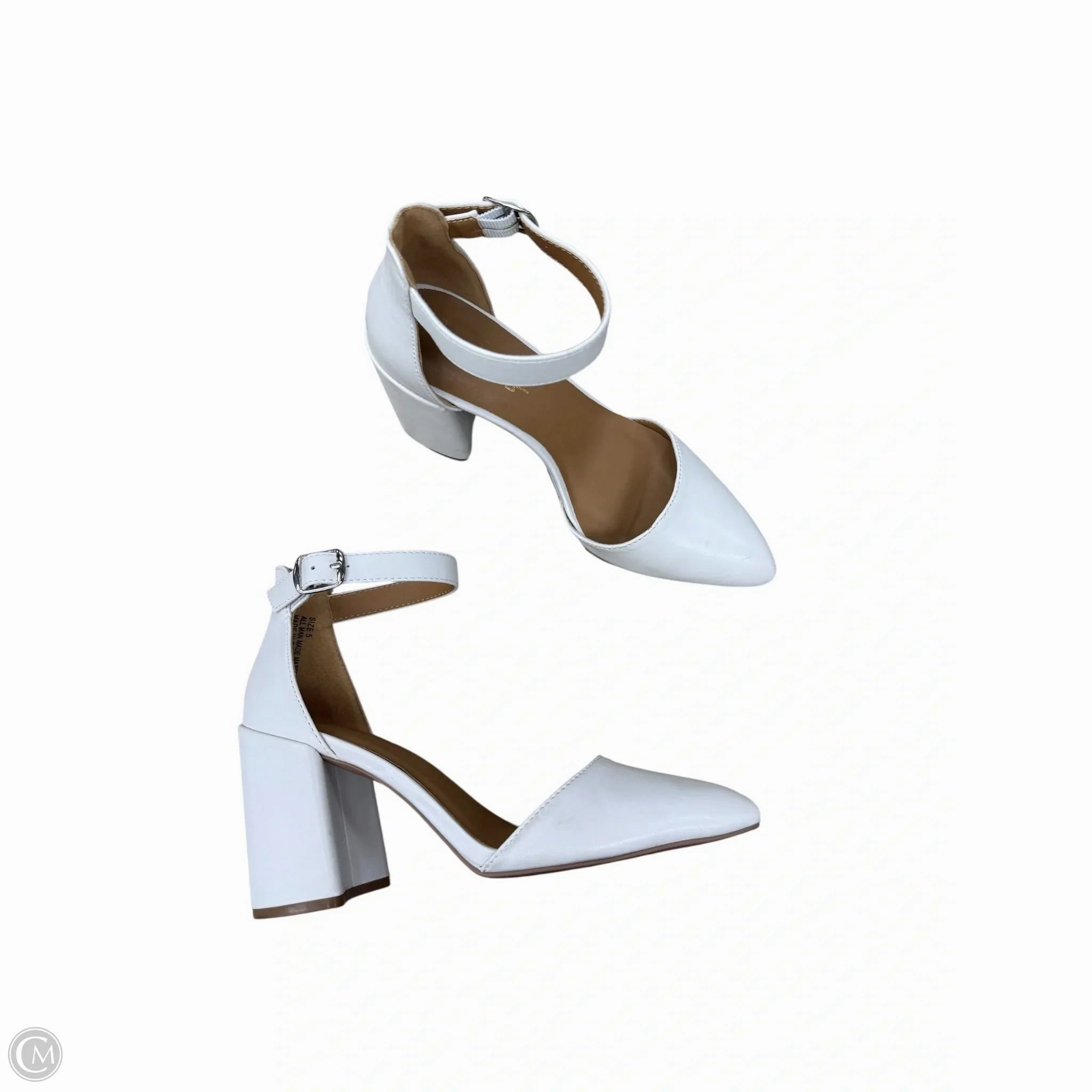 Floral Design Heels Shoes Heels Block By Lulus In Cream, Size: 5