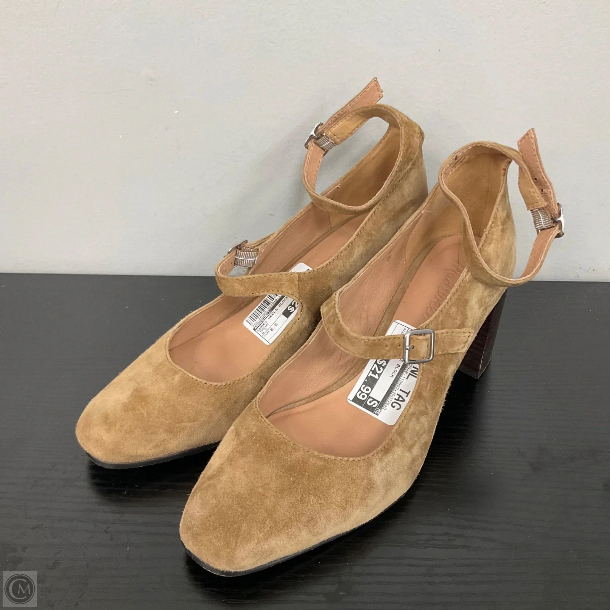 Causal Booties Stylish Design Shoes Heels Block By Madewell In Brown, Size: 8.5