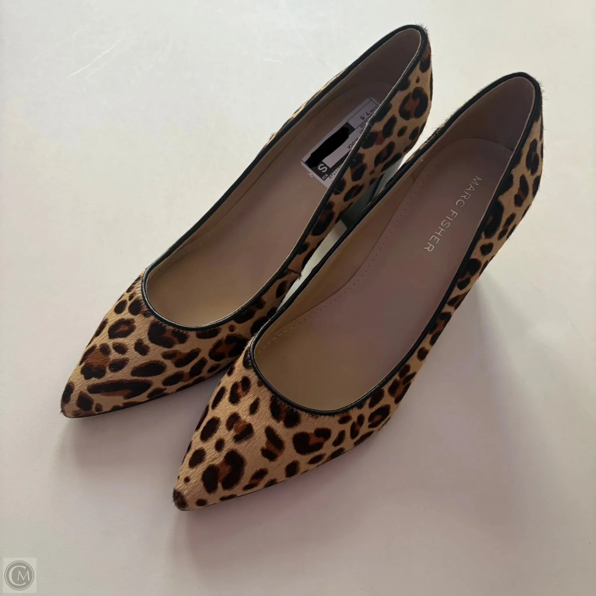 Comfort footbed Shoes Heels Block By Marc Fisher In Animal Print, Size: 7.5