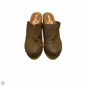 Shoes Heels Block By Mia In Brown, Size: 9.5 Slip Resistant Outsole