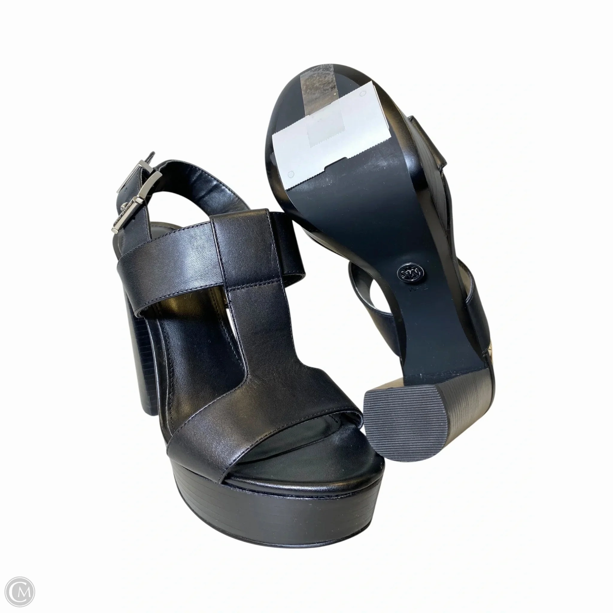 Shoes Heels Block By Michael By Michael Kors In Black, Size: 7.5 Sporty Heeled Shoes