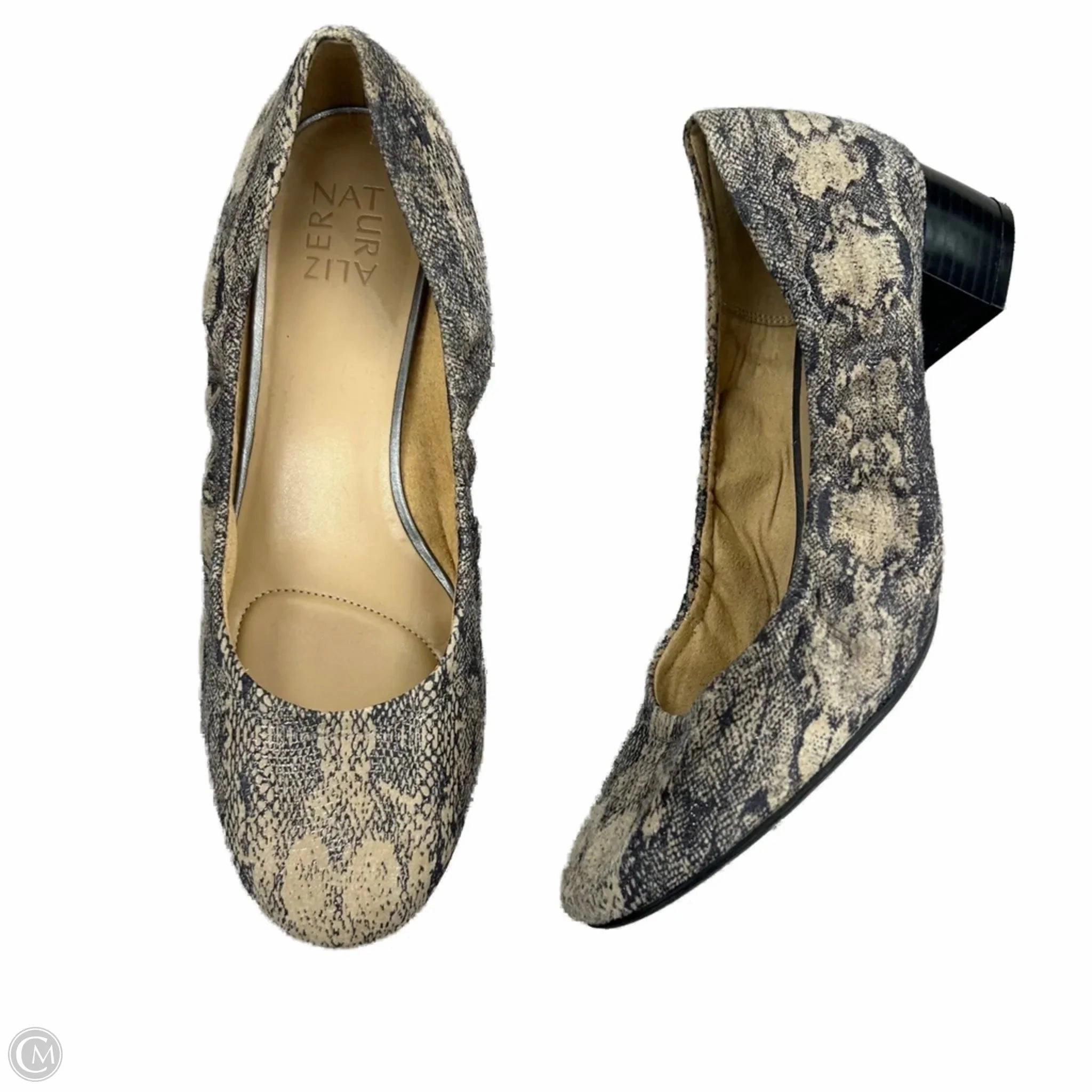 Shoes Heels Block By Naturalizer In Snakeskin Print, Size: 11 Shock absorption Luxe Heels