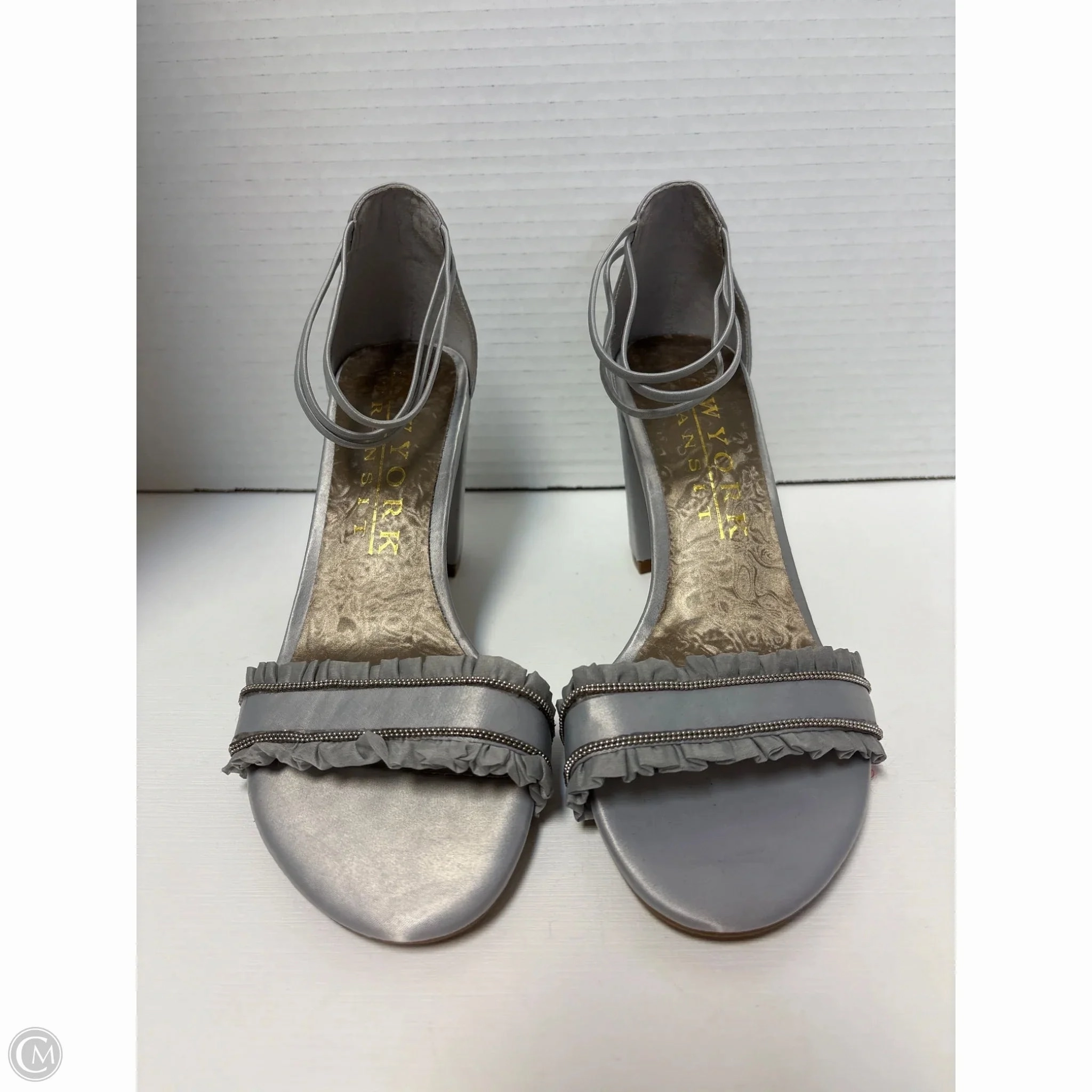 Glamorous Stilettos Shoes Heels Block By New York Transit In Grey, Size: 7