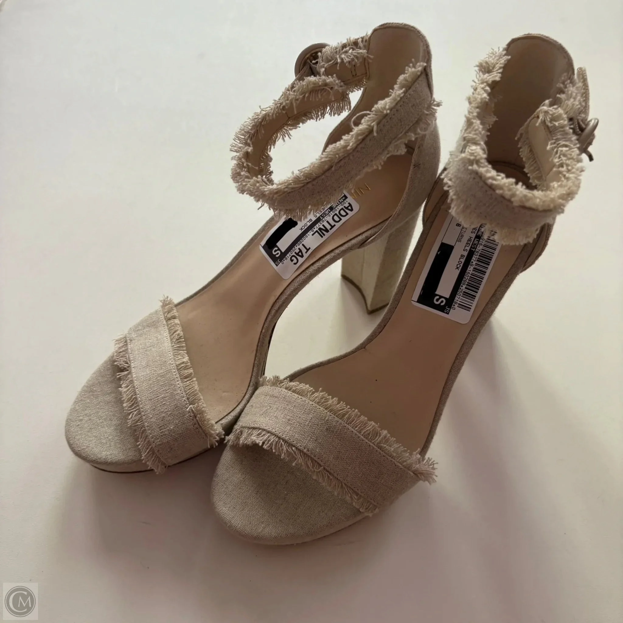 Shoes Heels Block By Nine West In Tan, Size: 8 Eva Midsole