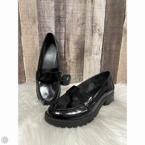 Leather Insole Gold High Heeled Sandals Shoes Heels Block By Old Navy In Black, Size: 9