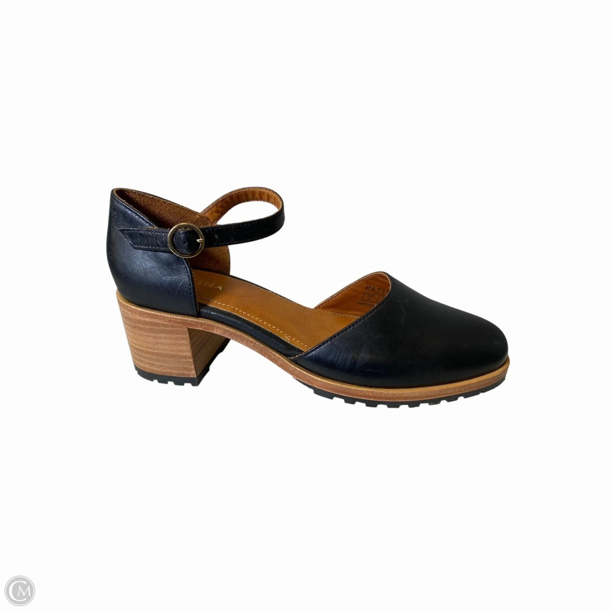 Adjustable Straps Synthetic Shoes Heels Block By Patina In Black & Brown, Size: 11