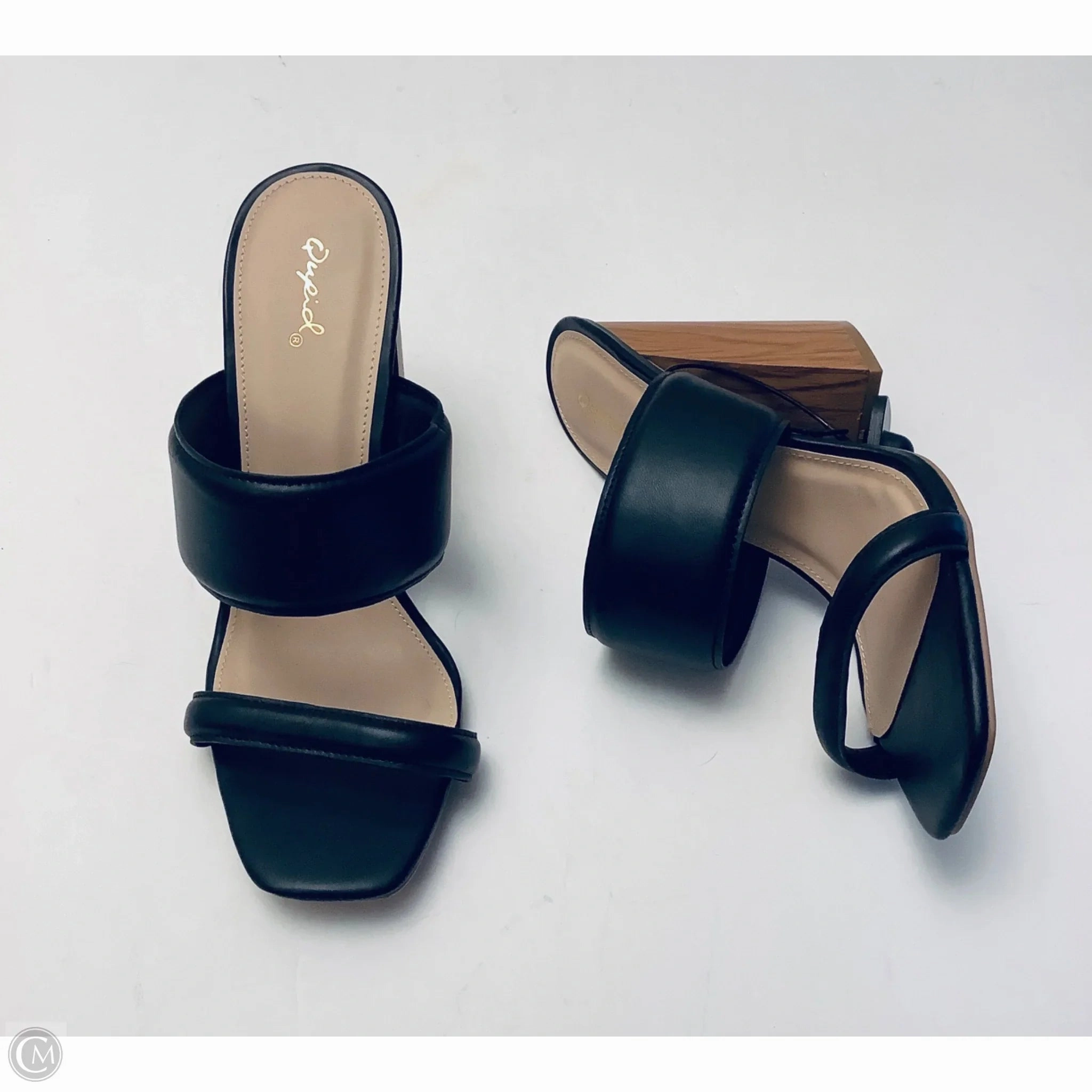 Shoes Heels Block By Qupid In Black, Size: 10 Flexible Fit Padded collar