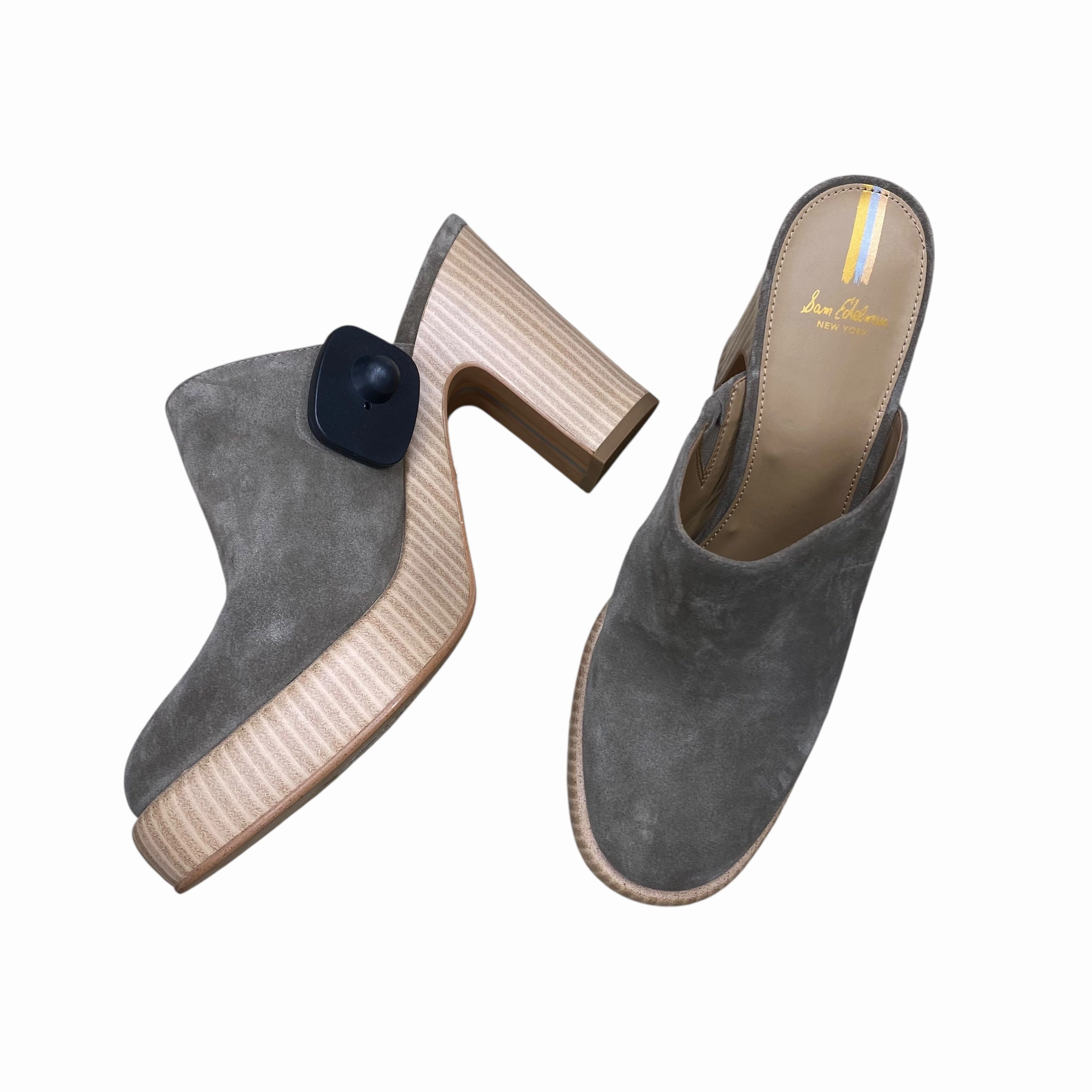 Anti Odor Comfortable Heel Shoes Heels Block By Sam Edelman In Grey, Size:9.5