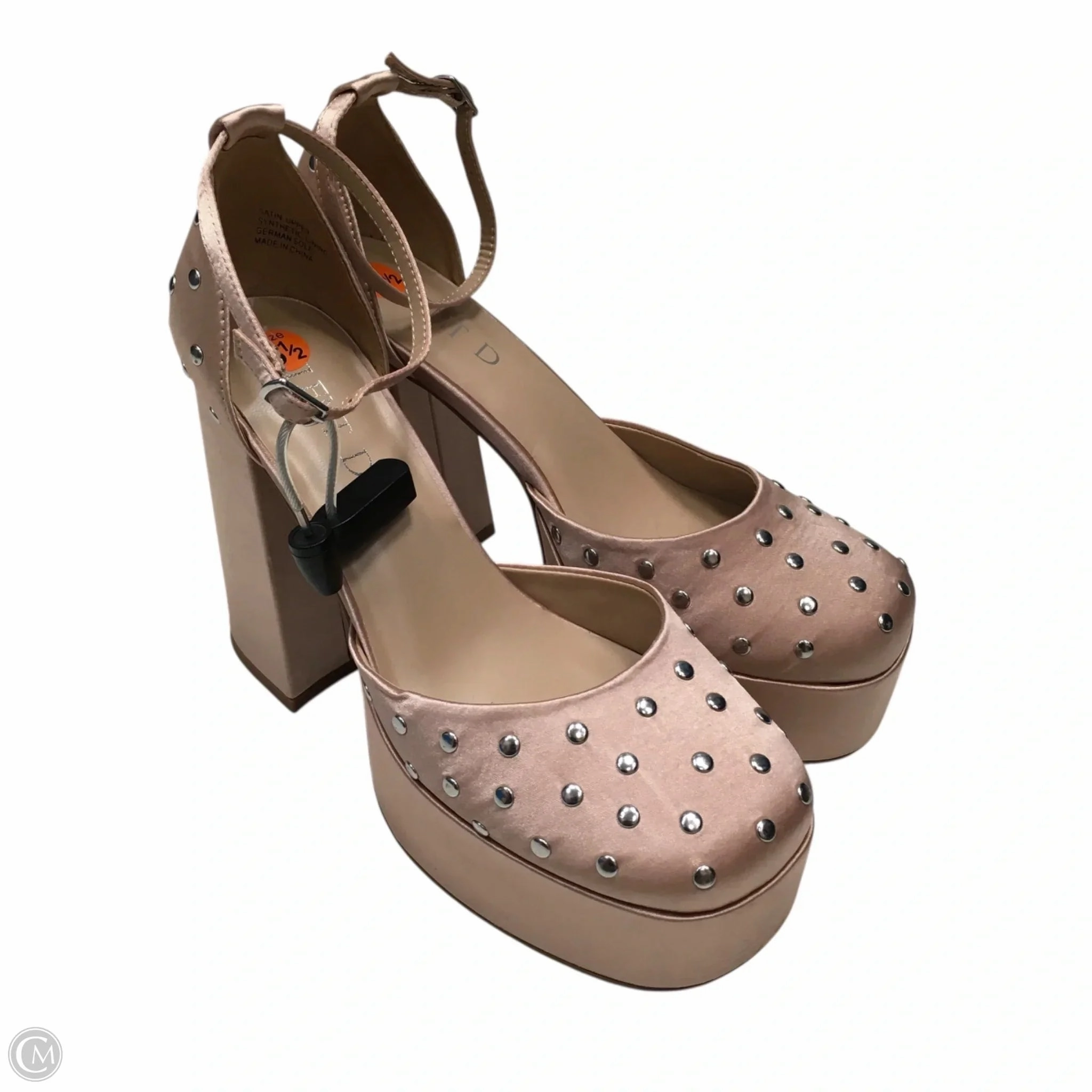 Shoes Heels Block By Silent D In Pink, Size: 8.5 Strappy Heeled Sandals Slip-On Pumps