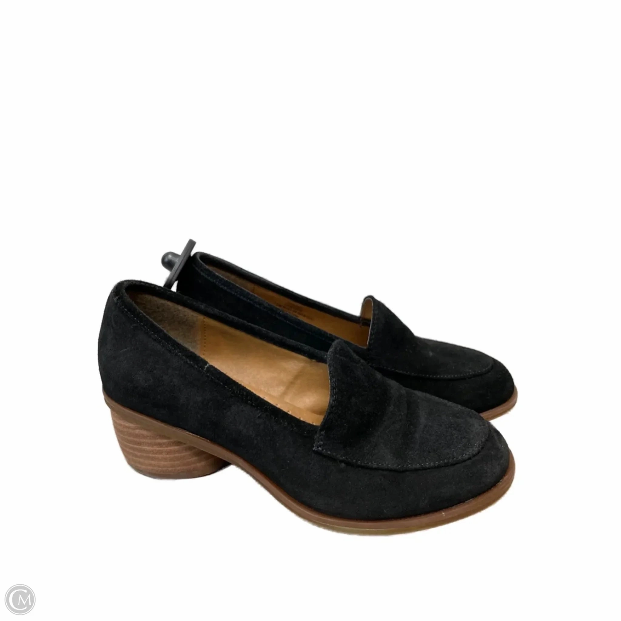 Shoes Heels Block By Sofft In Black & Brown, Size: 7.5 Soft Leather Zipper Closure