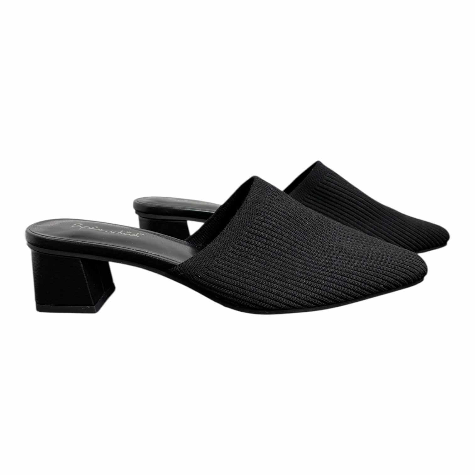 Shoes Heels Block By Splendid In Black, Size:7.5 Black Leather Stilettos