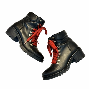 Soft Memory Foam Heels Shoes Heels Block By Steve Madden In Black & Red, Size: 8.5