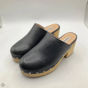 Embroidered Vintage Pumps Shoes Heels Block By Steve Madden In Black, Size: 6.5