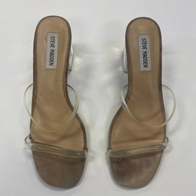 Shoes Heels Block By Steve Madden In Tan, Size: 7.5 suede look Anti Odor