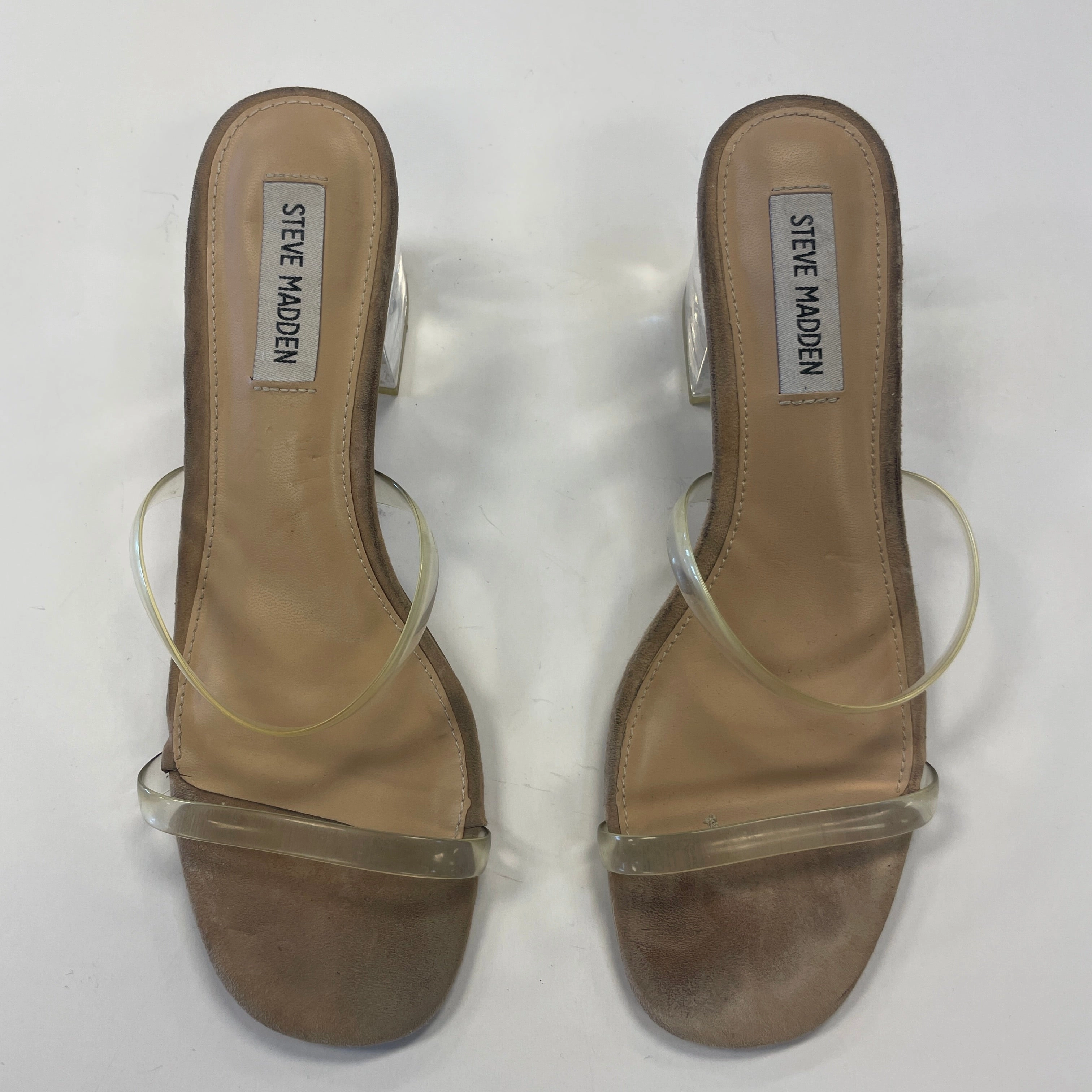 Shoes Heels Block By Steve Madden In Tan, Size: 7.5 suede look Anti Odor
