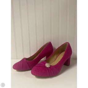 Trendy Shoes Heels Block By Talbots In Pink & Purple, Size: 7