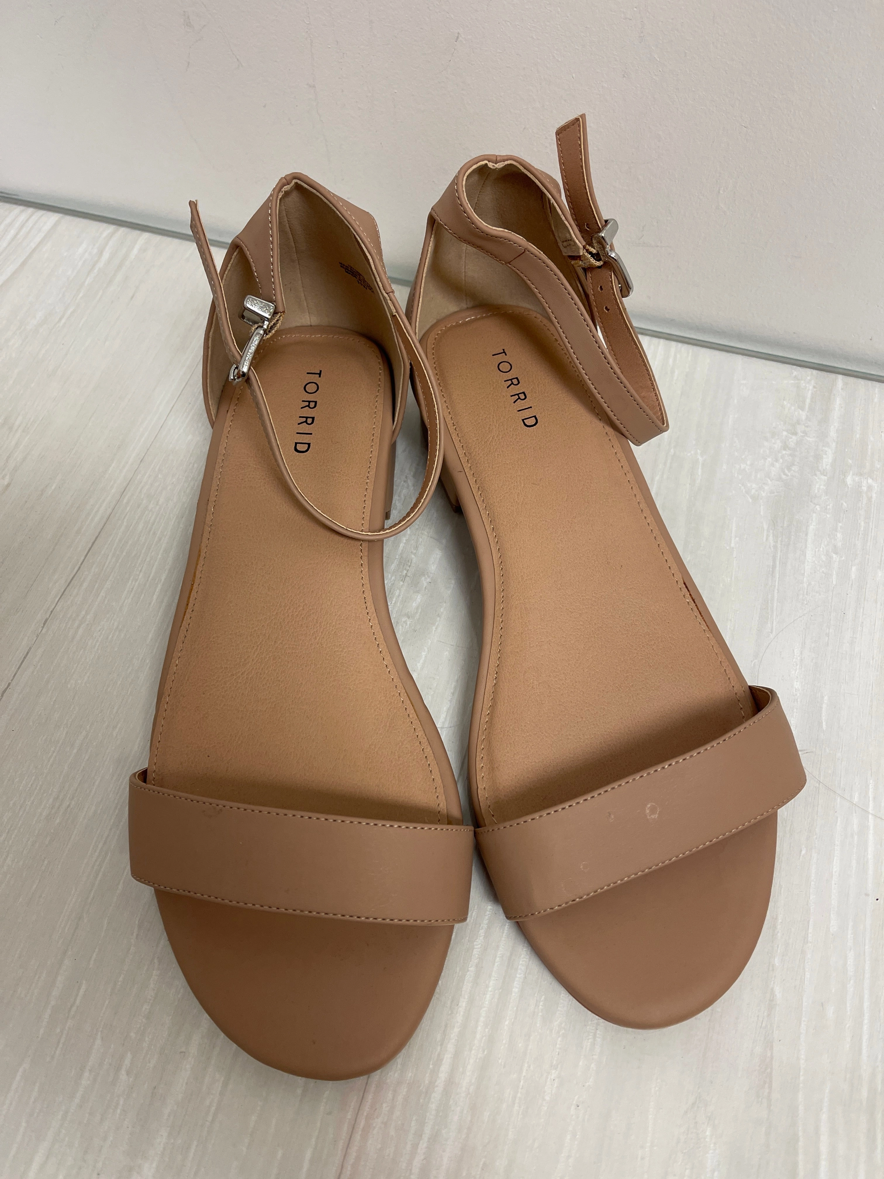 Non Slip Shoes Heels Block By Torrid In Beige, Size: 11