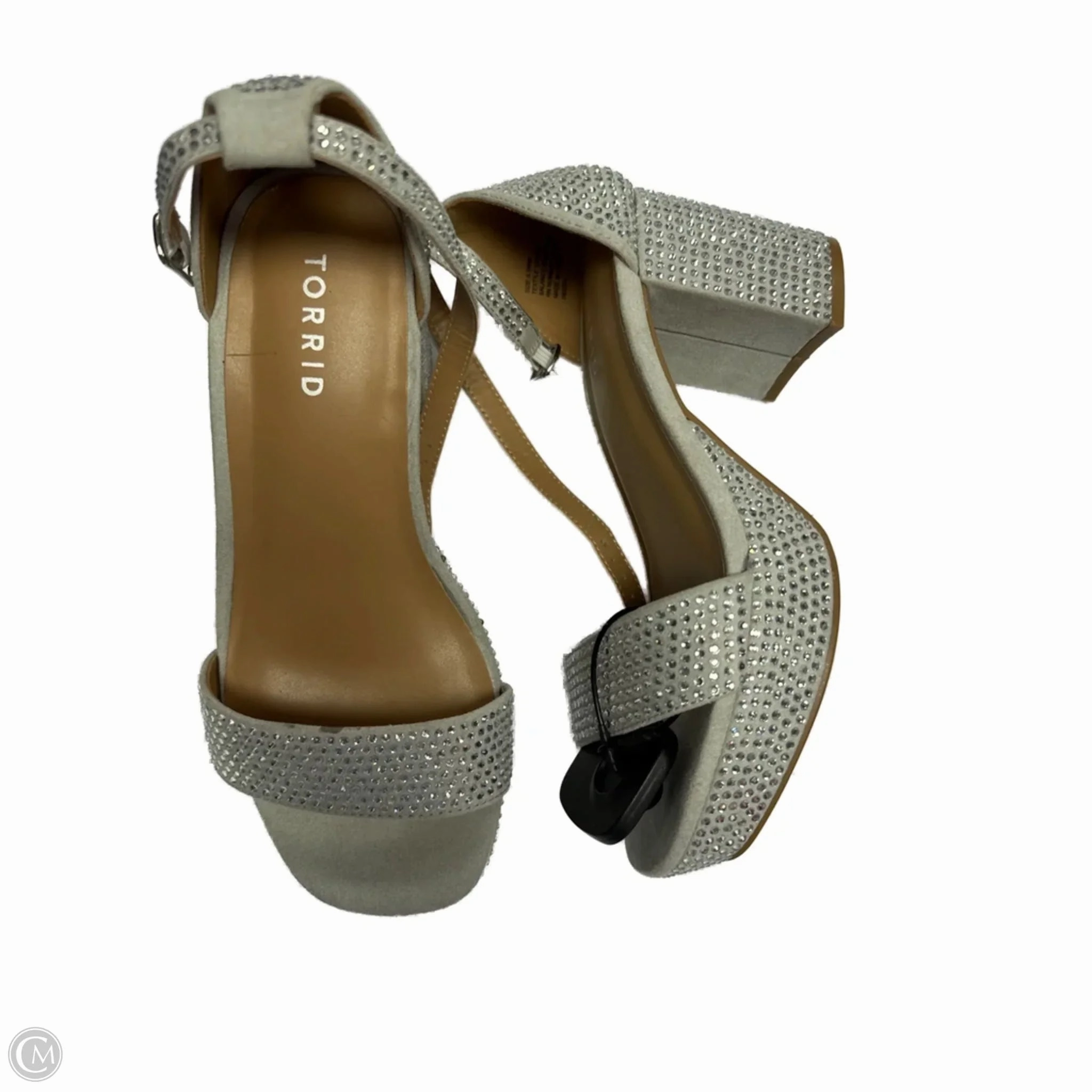 Shoes Heels Block By Torrid In Silver, Size: 6.5 Fashionable Pumps