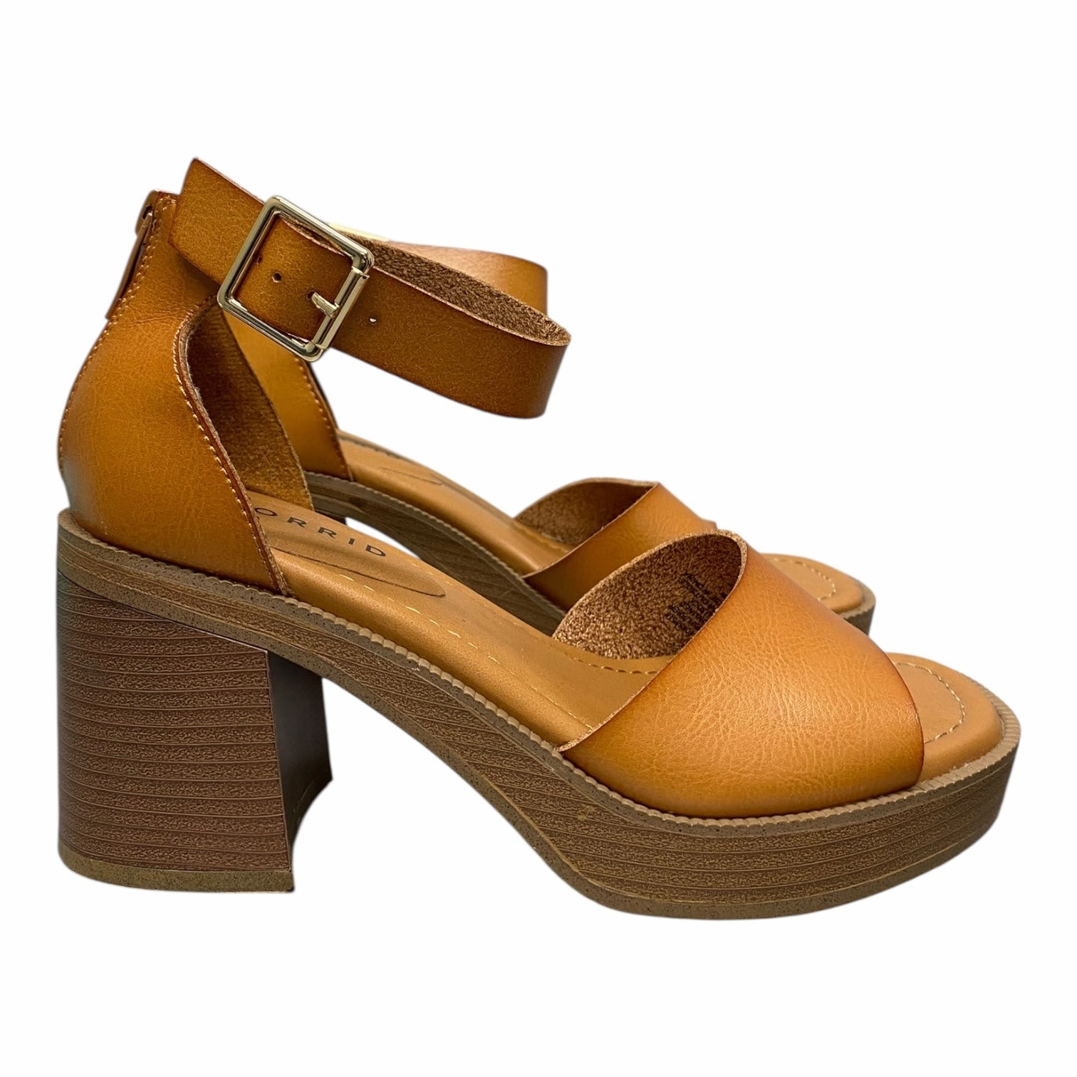 Shoes Heels Block By Torrid In Tan, Size:7 Glitter Heeled Boots Reinforced toe