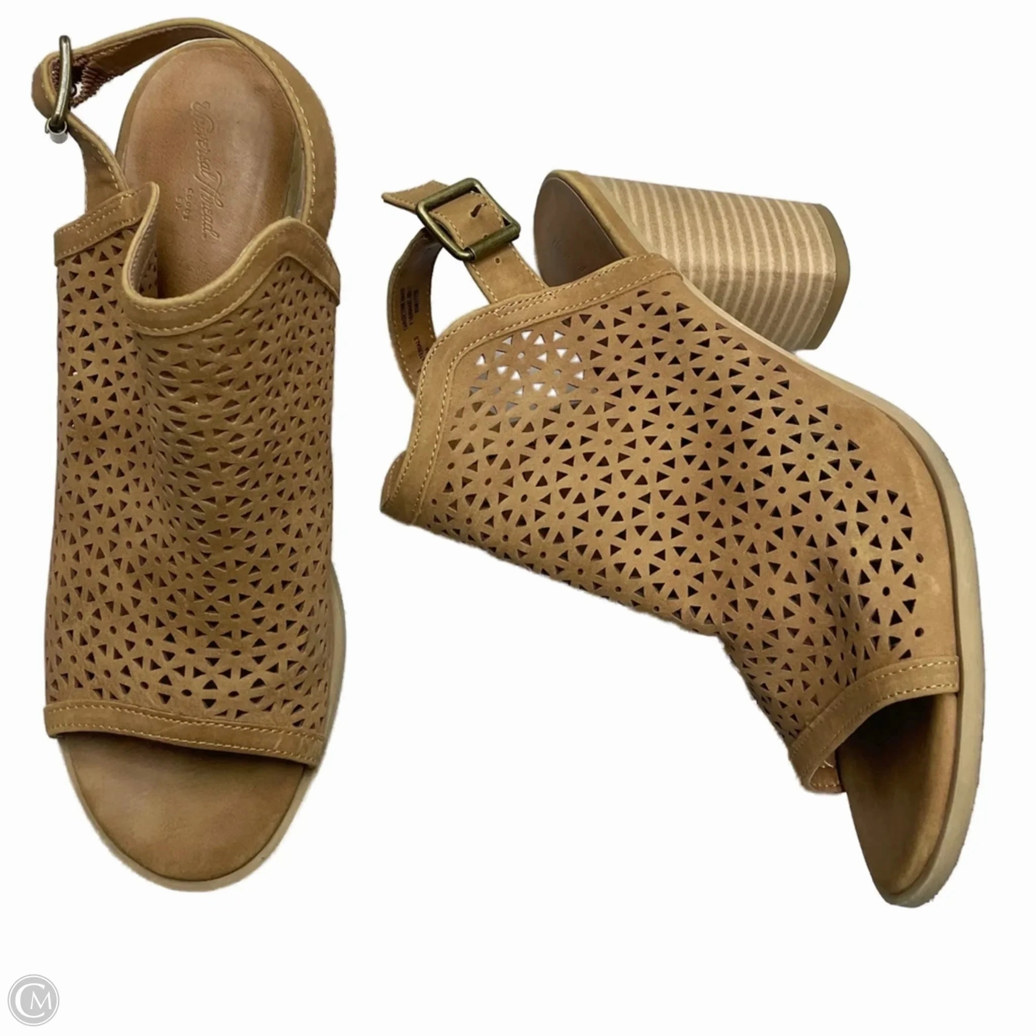 Elegant Stiletto Shoes Anti Slip Feature Shoes Heels Block By Universal Thread In Brown, Size: 9.5